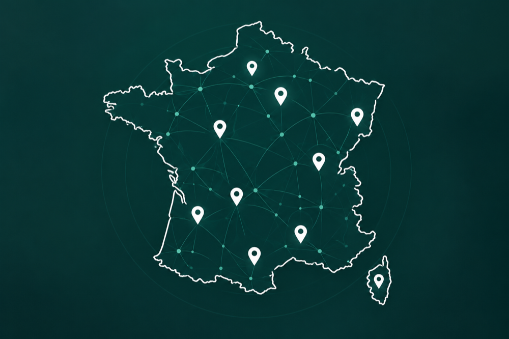 Carte de France — zone de couverture et interventions DSM